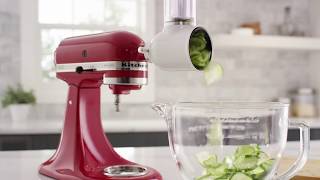 How To Use the Fresh Prep SlicerShredder Attachment  KitchenAid [upl. by Pauiie]