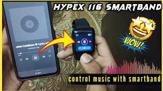 How To Use Music From Smartband Fitpro App Hypex 116 smartband [upl. by Neelahs281]