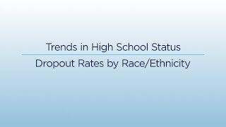 Trends in High School Status Dropout Rates by RaceEthnicity [upl. by Haibot]