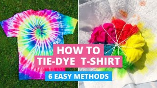 How to TieDye TShirts 6 Easy Methods DIY [upl. by Etnoval332]