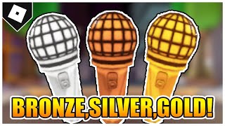 How to get BRONZE SILVER and GOLD MICROPHONES in FUNKY FRIDAY New Skins ROBLOX [upl. by Harihs46]