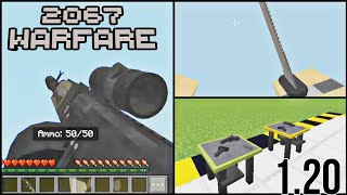 2067 WARFARE  3D Guns Addon Minecraft Bedrockmcpe Test 119 [upl. by Bea916]