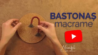 DIY  TUTORIAL MACRAME   bastonas  ornament brad [upl. by Ailatan]