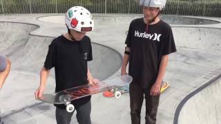 Ladera Ranch Skate Park  Jelly Clear Street Board Review [upl. by Nyrual]