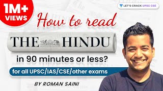 How To Read The Hindu in 90 minutes or less by Roman Saini  UPSC CSEIAS  Lets Crack UPSC CSE [upl. by Selby]