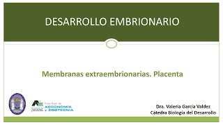 Embriología 4 Membranas extraembrionarias Placenta [upl. by Aeslehs312]