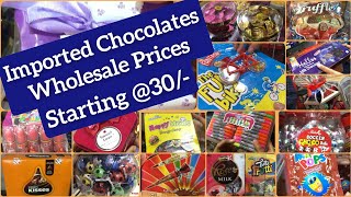 Imported Chocolates  Starting 30  Wholesale Prices  Begum bazar  Archana Chandu [upl. by Ynnaj]