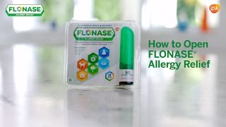 FLONASE Allergy Relief How To Open [upl. by Ellitnahc]