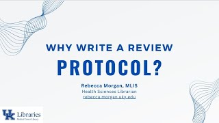 Why Write a Review Protocol [upl. by Ynnol]