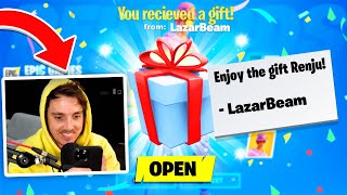 I asked 100 Famous Youtubers to Gift me Skins on Fortnite it worked [upl. by Heyes397]