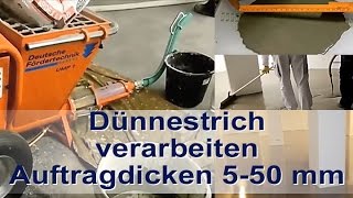 Ardex K 80 Dünnestrich Bodenausgleichsmasse mit Mischpumpe UMP 1 [upl. by Yank]