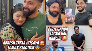 Abresh Takla Hogaya Prank Ki Chakkar Mein 🤦🏽‍♂️ Family Reaction 😨  Zeeshan amp Abresh [upl. by Coates438]