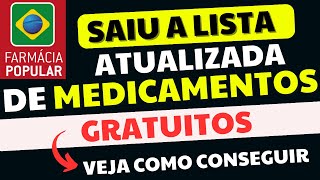 DIREITO DO IDOSO LISTA DE 10 DOENÇAS QUE TEM REMÉDIOS DE GRAÇA E VOCÊ NÃO SABIA [upl. by Anairuy]