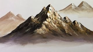 Paint Mountains With Acrylic Paints  lesson 1 [upl. by Allevon605]