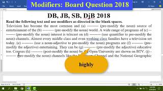 Modifiers Board Question 2018  মোডিফাইয়ারের সমাধান বোর্ড প্রশ্ন ২০১৮ [upl. by Cosme770]