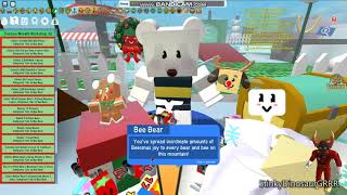 Bee Bear Workshop 10 Final Quest Complete  Festive Wreath Reward  Bee Swarm Simulator Beesmas pt 2 [upl. by Eenat]