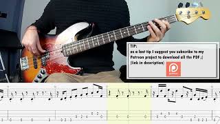 Good Times  Chic BASS COVER  PLAY ALONG TAB  SCORE [upl. by Kenzi]