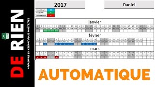 aperçu dabsence personnelle automatique  Tutoriel Excel  DE RIEN [upl. by Rowland348]