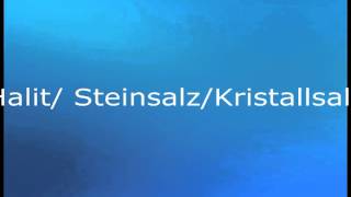 Halit Steinsalz Kristallsalz [upl. by Anierdna]