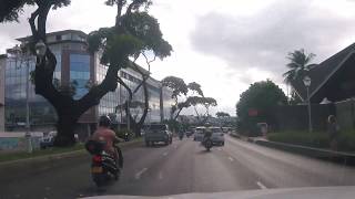 Driving Through Papeete Tahiti Island Capital of French Polynesia [upl. by Thomasa]