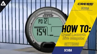 How to Cressi Leonardo Dive Computer Settings [upl. by Kinemod]