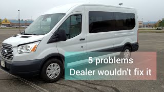 20152022 Ford Transit review 5 major problems Ford will not Ford Transit 15 passenger review [upl. by Geesey]