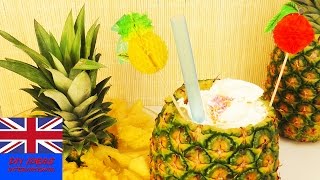 Nonalcoholic beverage  A lovely Pineapple nonalcoholic cocktail  Pina Colada recipe [upl. by Nylcaj]