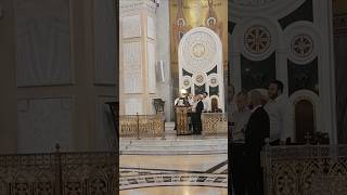 Orthodox Christian chanting  Church Slavonic to Saint Theotokos in the Saint Savas temple Serbia [upl. by Doubler957]