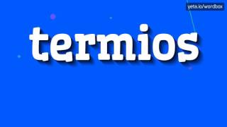 TERMIOS  HOW TO PRONOUNCE IT [upl. by Ethelin366]