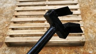 HOMEMADE PALLET PRY BARDIY PALLET TOOL FOR PALLET WOODWORKING PROJECT OR BUSINESS [upl. by Bo86]