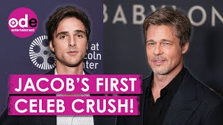 Jacob Elordi Admits Brad Pitt Was His First Celebrity Crush [upl. by Atiuqel451]