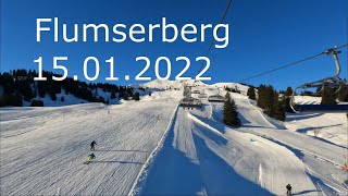 Flumserberg 15012022 Leist 2222m  Tannenboden 1400m [upl. by Breban]