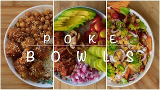 Easy Poke Bowls  Poke Bowl Recipe  3 Poke Bowls [upl. by Esdras919]