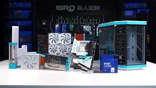 「BRO」4K Water Cooled PC Build HYTE Y70 Touch Custom White amp Blue Do u like touch or not pcbuild [upl. by Acilef]