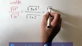 Division de racines carrées et simplification du résultat  3ème [upl. by Sclar72]