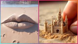 Crazy SAND SCULPTURES amp 15 Other Cool Things ▶4 [upl. by Adnulahs]