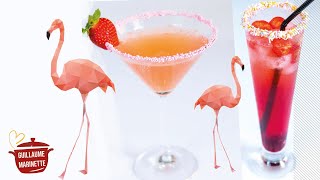 COMMENT FAIRE UN COCKTAIL FLAMANT ROSE  3 VERSIONS AVEC OU SANS ALCOOL  APERO ADDICT [upl. by Luapnaej513]