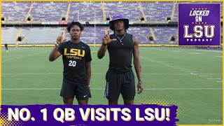 5 Star QB Bryce Underwood Visits LSU  Tigers Land 4 Star DT Commit [upl. by Maziar]