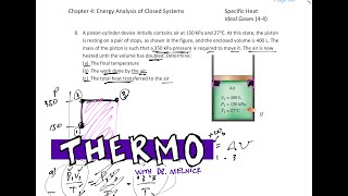 Thermodynamics  44 Ideal Gas Specific Heat example 4 [upl. by Autrey]