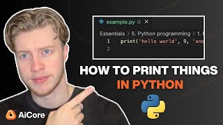 How to print things in Python [upl. by Sydalg925]