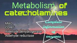 Metabolism of catecholaminesMAOCOMT chemistry autonomicnervoussystem [upl. by Oedama]