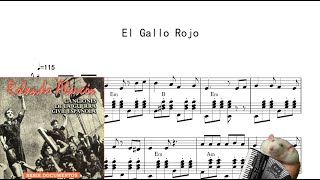 El Gallo Rojo Accordion Sheet Music [upl. by Doownelg]