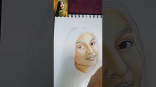 Ivy Ghosh portrait drawing with pastel colour trending shortvideo subscribe [upl. by Collar83]