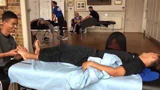 Advanced Raynor Massage Techniques practised in London by students of Naturopath Brandon Raynor [upl. by Nosiaj]