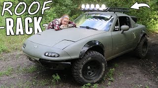 Lifted Miata Gets Custom Roof Rack amp Lights [upl. by Gillan581]