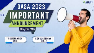 DASA 2023 Big Announcement by ALLEN Overseas 🔥 Registration START  CIWG Quota allen nitcalicut [upl. by Elletsyrc]