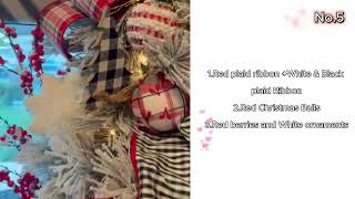 2024 Christmas DecorHow To Decorate Christmas tree with plaid ribbon ？decoration christmas xmas [upl. by Hakeem378]