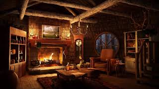 Cozy Hut Ambience  Gentle Night Rain and Relaxing Rain Sounds for Sleep Study and Meditation [upl. by Yssirc]