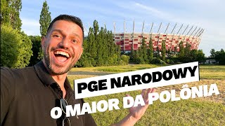 Tour do Estádio PGE NARODOWY de Varsóvia O maior Estádio Arena da Polônia [upl. by Htomit]