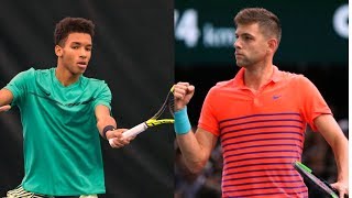 Felix Auger Aliassime vs Filip Krajinovic Rotterdam 2018 BEST HD HIGHLIGHTS [upl. by Wailoo]